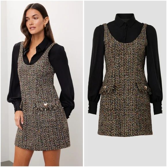 Cinq a Sept Florianna Tweed Mini Dress 6 - Picture 2 of 11